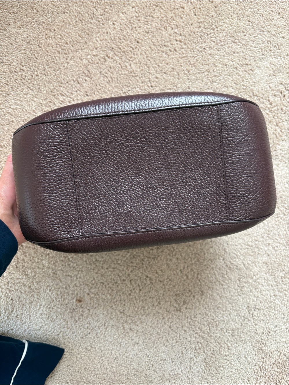 Vintage Cuyana Pebbled Leather Hobo Shoulder Bag in Burgundy - Picture 3 of 6
